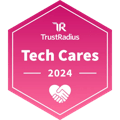 TrustRadius Tech Cares 2024 Badge